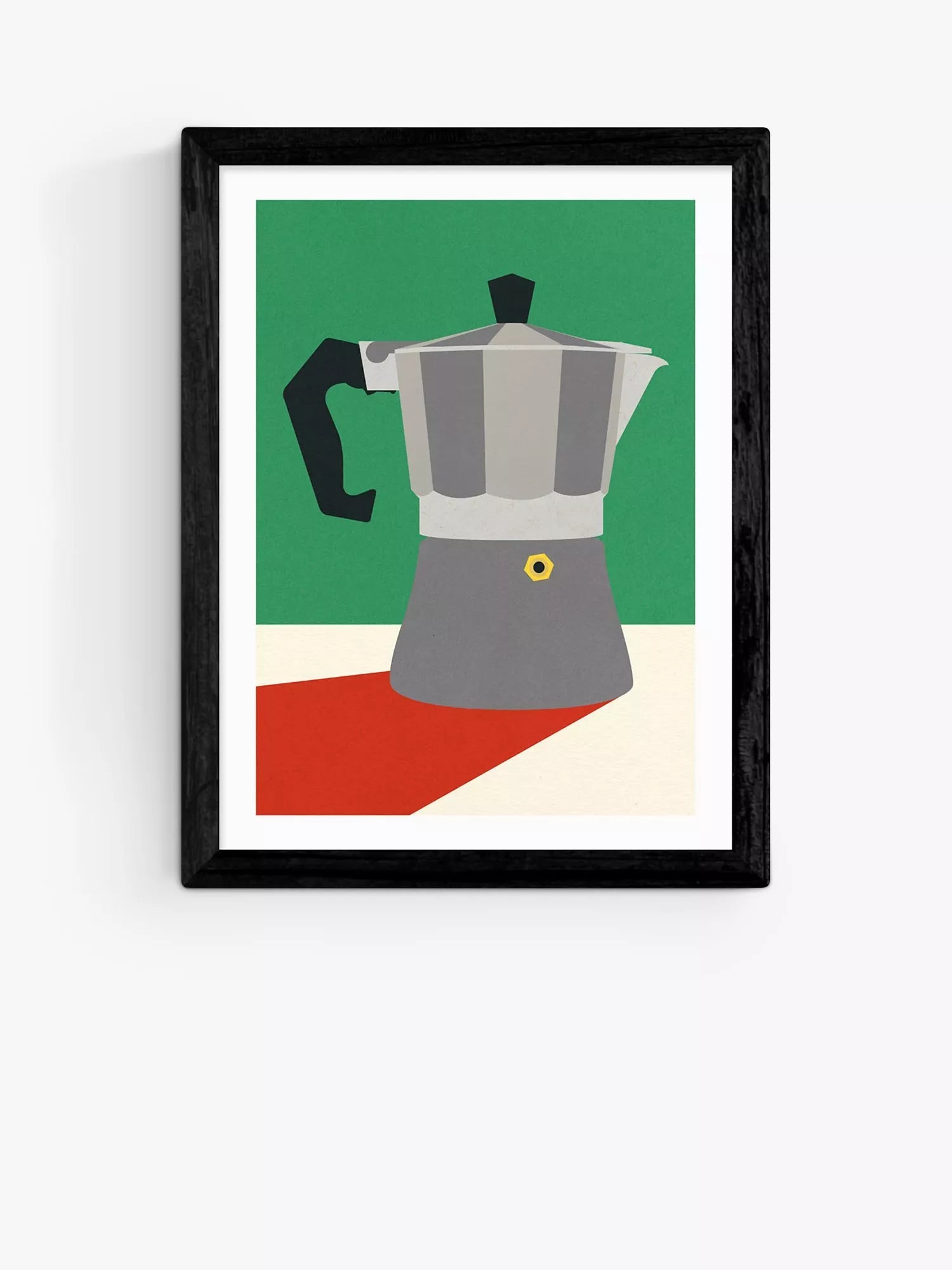 EAST END PRINTS espresso coffee maker framed print 25x30cm (British brand)