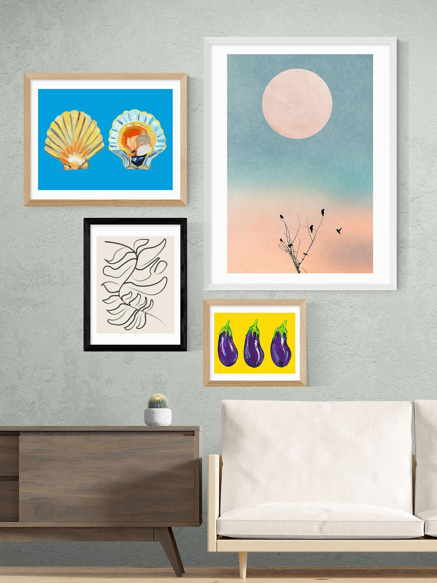 EAST END PRINTS Flower Love Child Sprung framed print 25x30cm, UK version