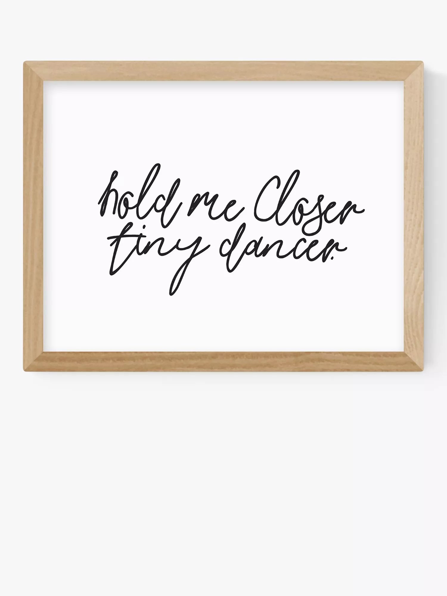EAST END PRINTS Honeymoon Hotel 'Hold Me Closer Tiny Dancer' Framed Print, 40x50cm