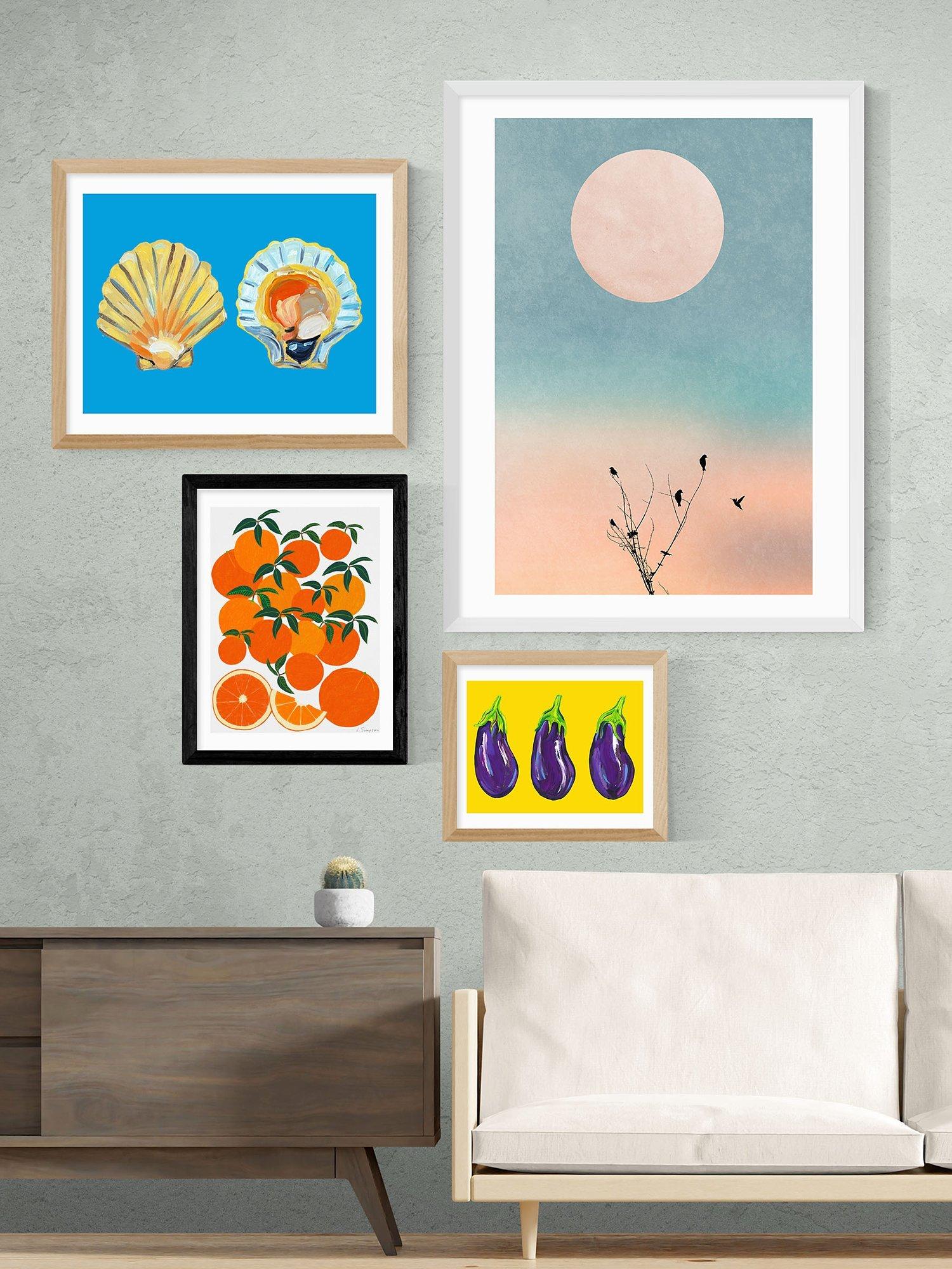 East End Prints framed print Orange Harvest 25x30cm, imported from the UK
