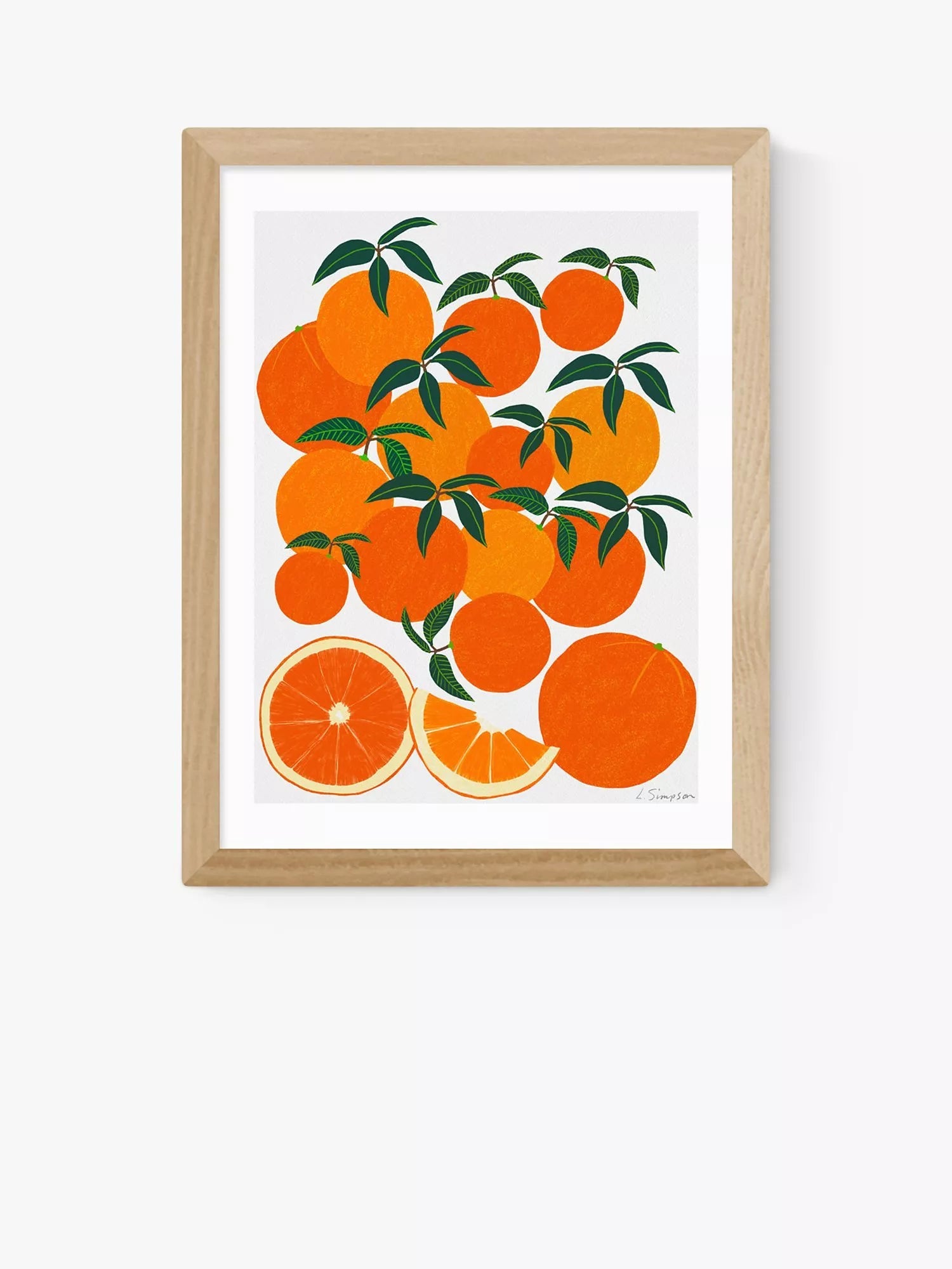 EAST END PRINTS Leanne Simpson 'Orange Harvest' Framed Print 25x30cm