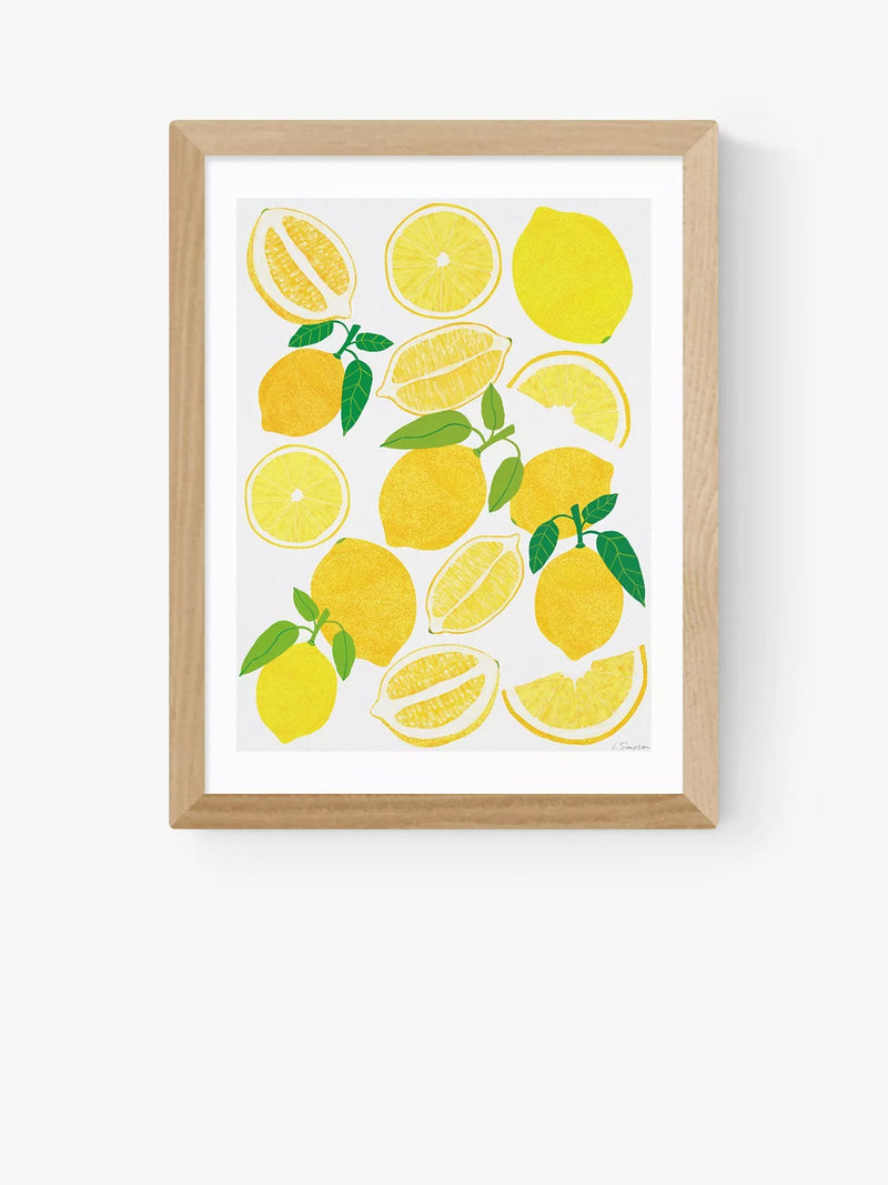 EAST END PRINTS Leanne Simpson Lemon Harvest Framed Print 25x30cm