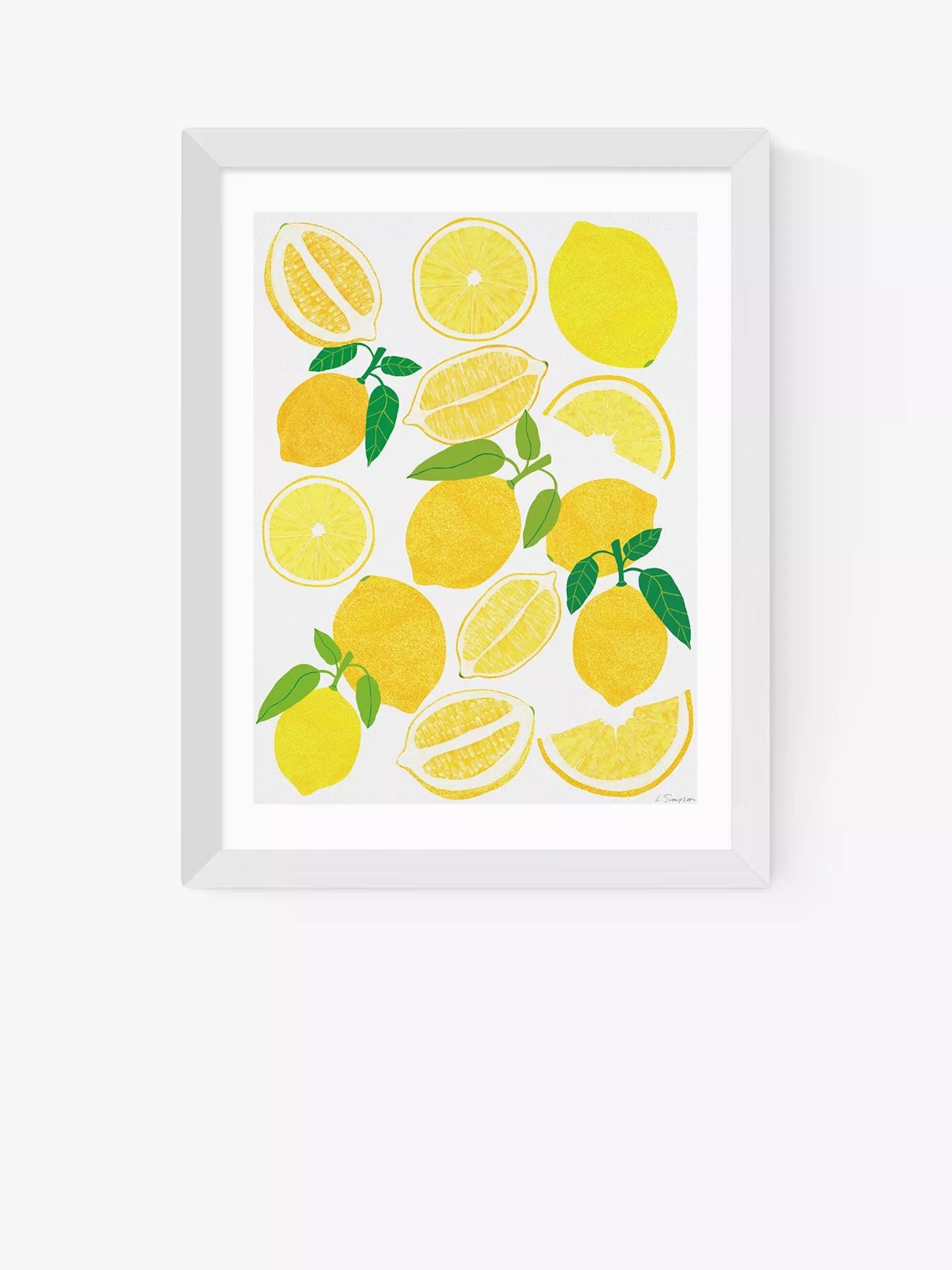 EAST END PRINTS Leanne Simpson Lemon Harvest Framed Print 25x30cm