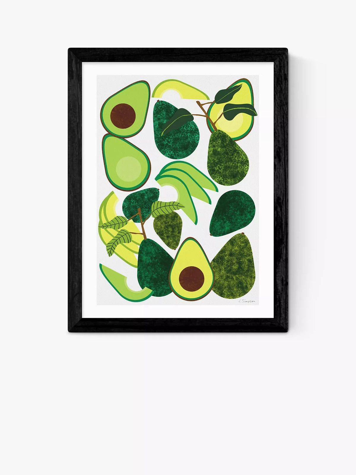 East End Prints avocado framed print 25x30cm - British product
