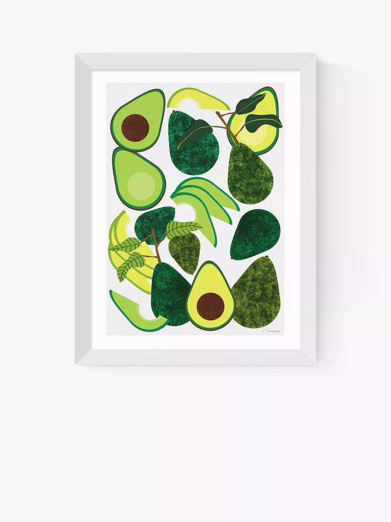 EAST END PRINTS Leanne Simpson Avocados Framed Print 25x30cm