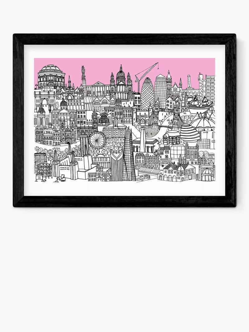 EAST END PRINTS London Jungle framed print 25x30cm (British brand)