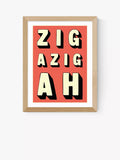 EAST END PRINTS Indieprints 'Zig-Azig-Ah' Framed Art Print, 30x40cm
