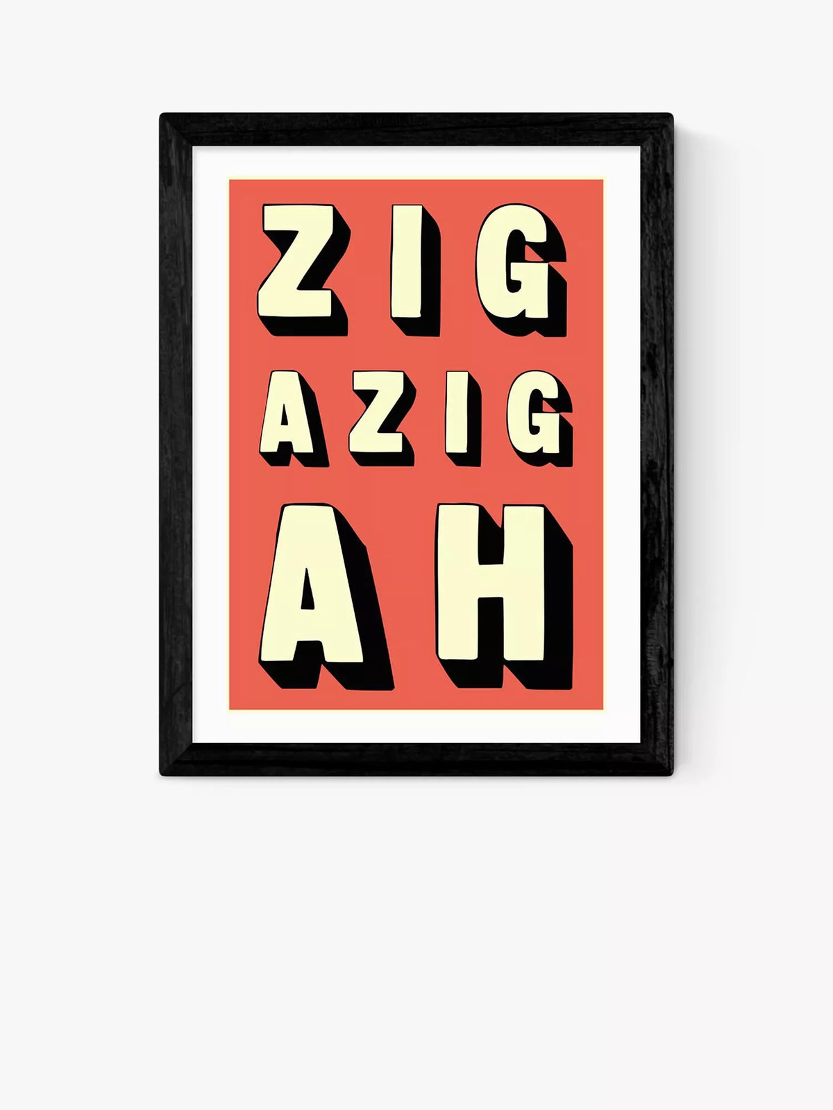 EAST END PRINTS Indieprints Zig-Azig-Ah framed print 30x40cm - British product