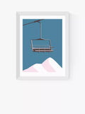 EAST END PRINTS Keeler & Sidaway 'Chair Lift' Framed Print