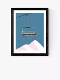 EAST END PRINTS Keeler & Sidaway 'Chair Lift' Framed Print