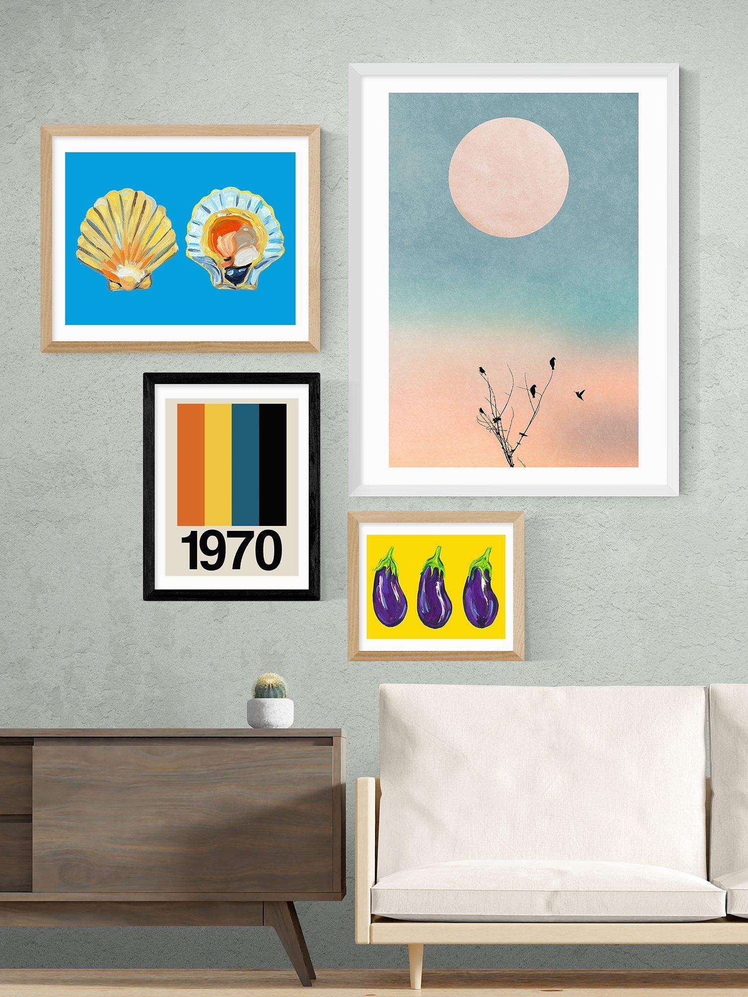 EAST END PRINTS framed print Retro Stripe 1970 25x30cm (British brand)