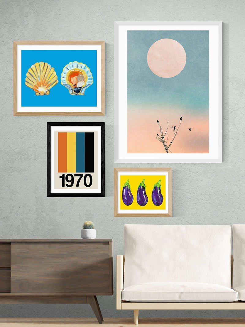EAST END PRINTS framed print Retro Stripe 1970 25x30cm (British brand)