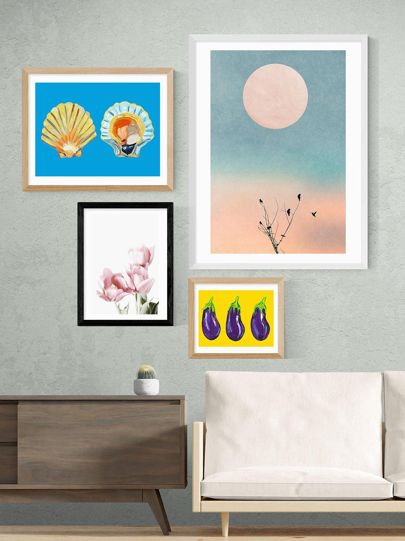 EAST END PRINTS Sisi and Seb 'Tulips' Framed Print, White Frame