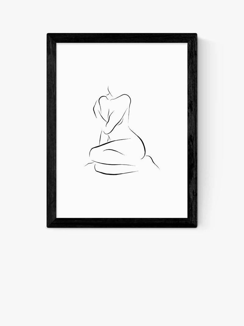 EAST END PRINTS Sundry Society Nude Female Framed Print, 30x40cm