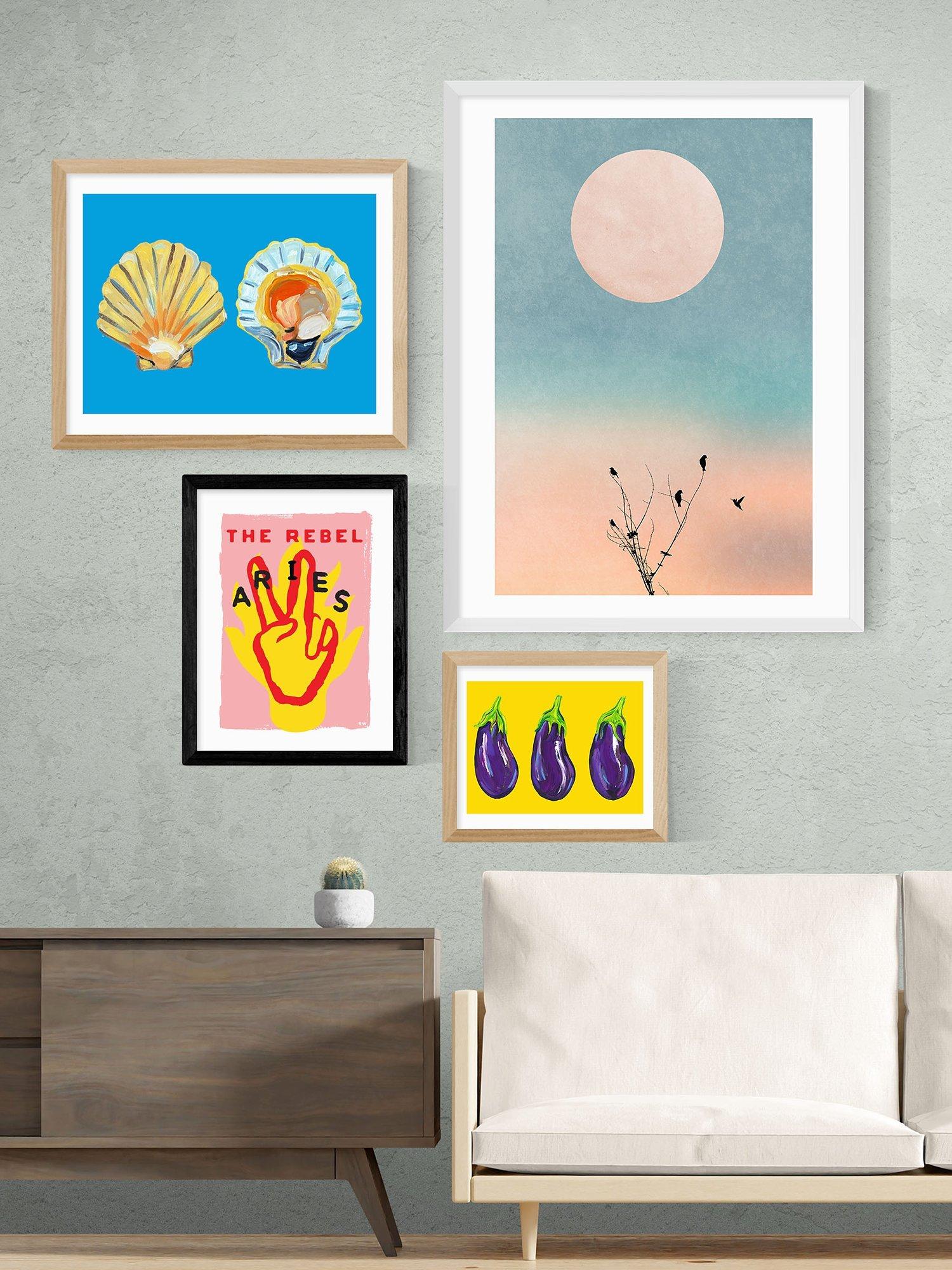 East End Prints Aries The Rebel framed print 25x30cm, imported from the UK