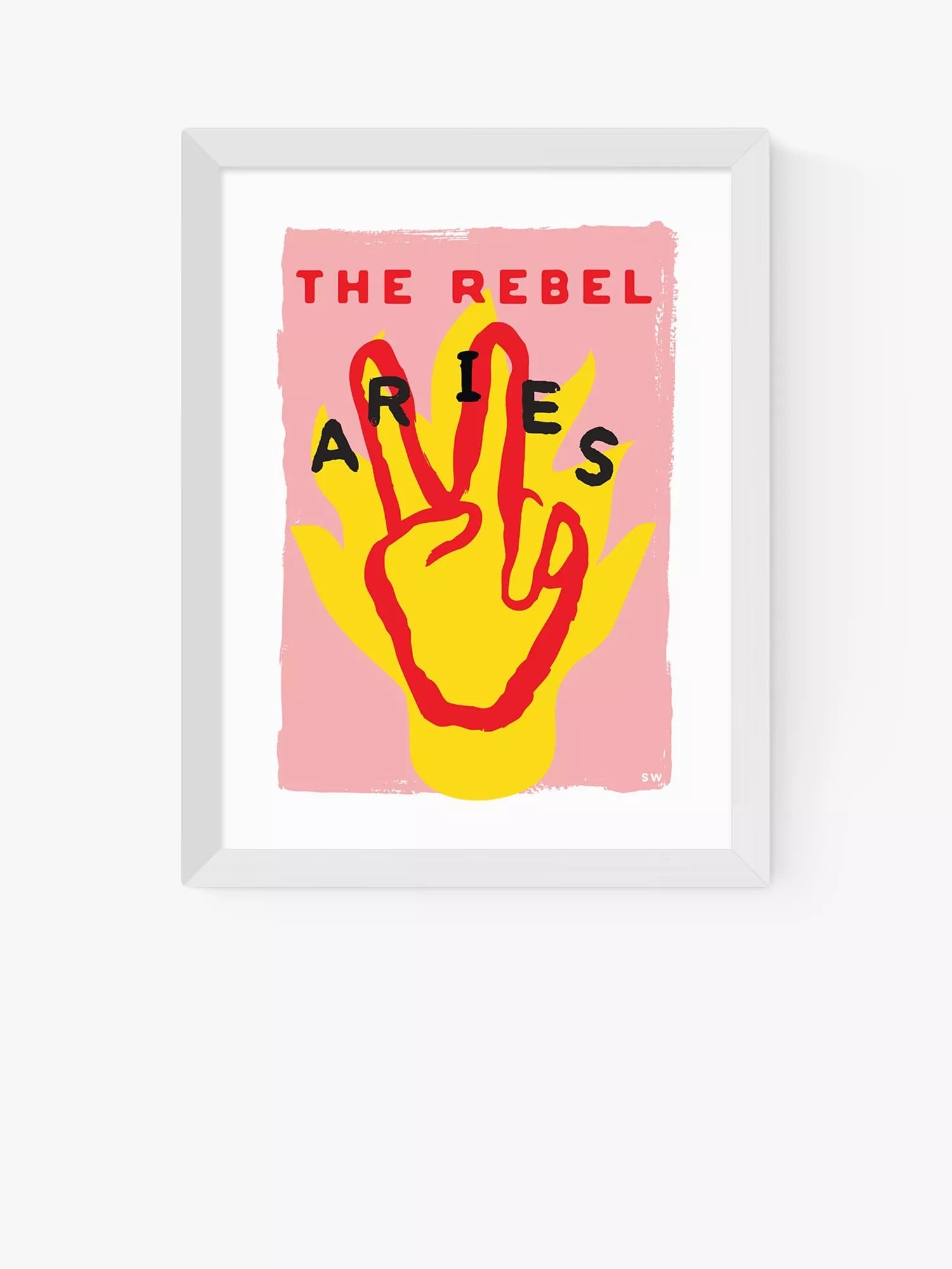 EAST END PRINTS Sophie Ward 'Aries The Rebel' Framed Print 25x30cm