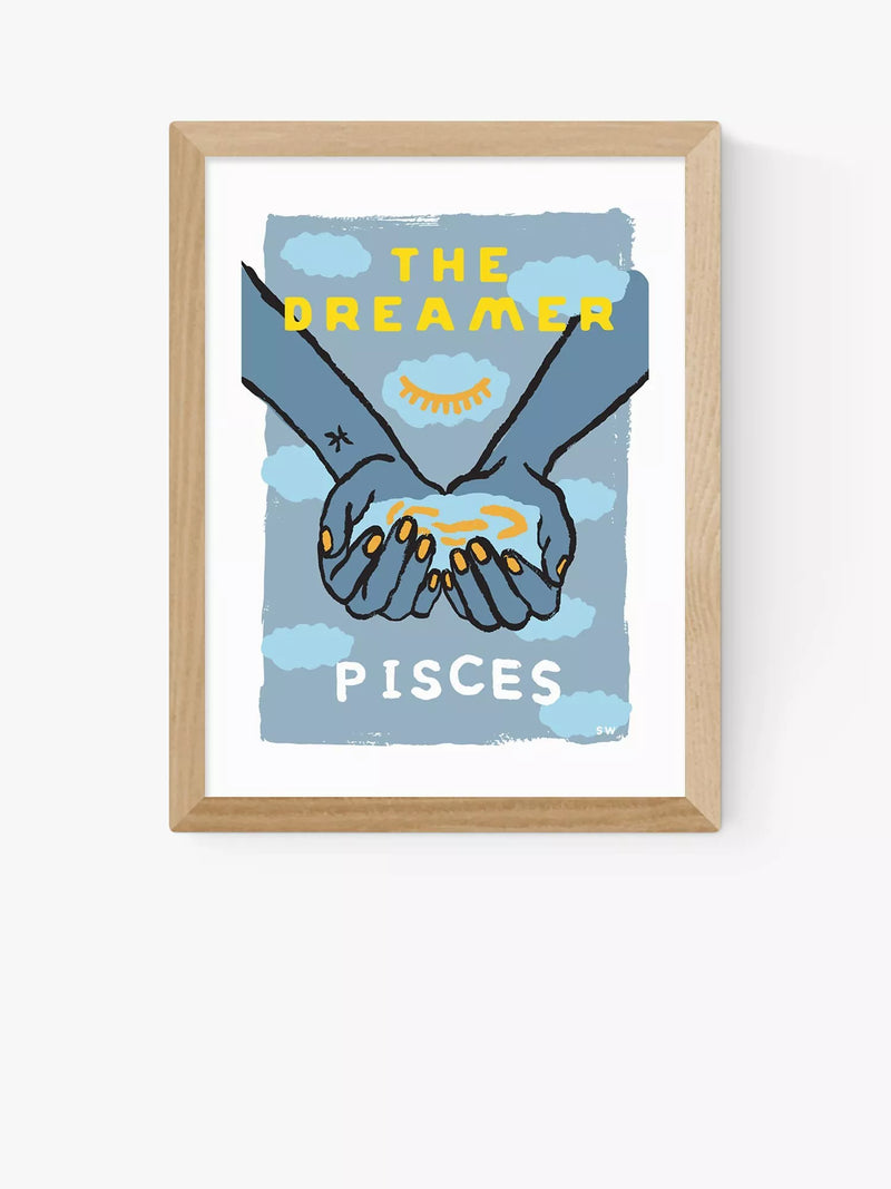 EAST END PRINTS Sophie Ward 'Pisces The Dreamer' Framed Print 25x30cm
