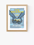 EAST END PRINTS Sophie Ward 'Pisces The Dreamer' Framed Print 25x30cm