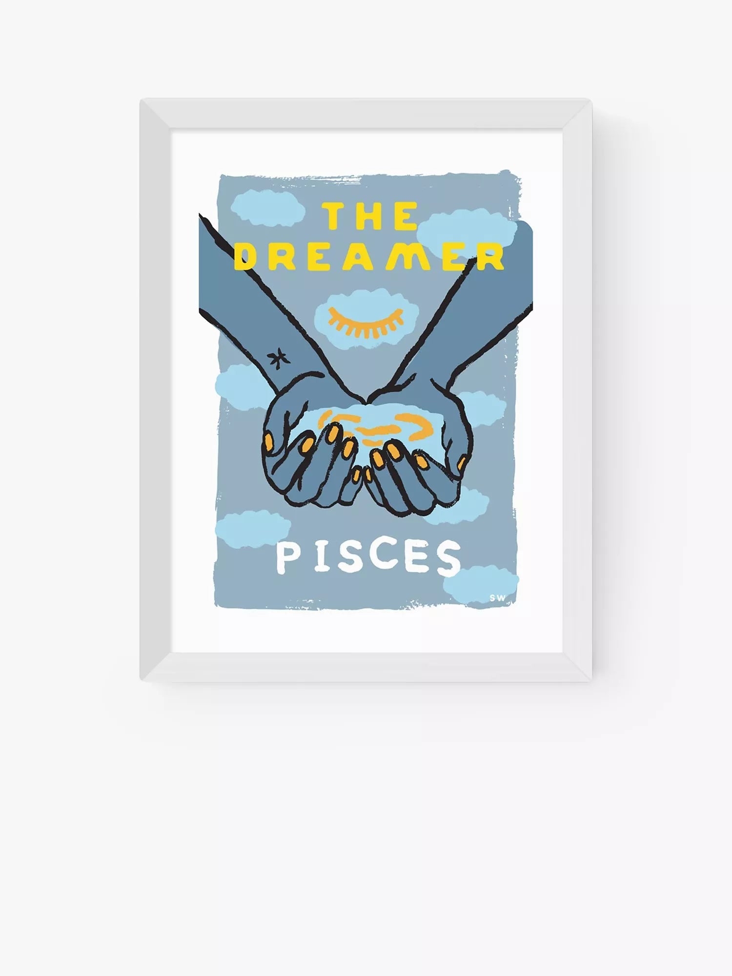 EAST END PRINTS Sophie Ward 'Pisces The Dreamer' Framed Print 25x30cm
