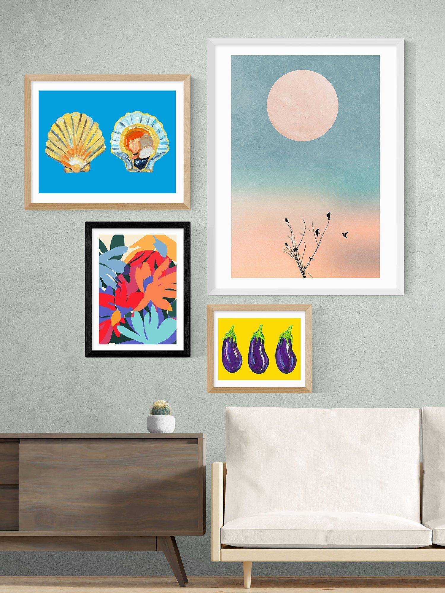 EAST END PRINTS framed floral print Where Flowers Blossom 40x50cm, UK version