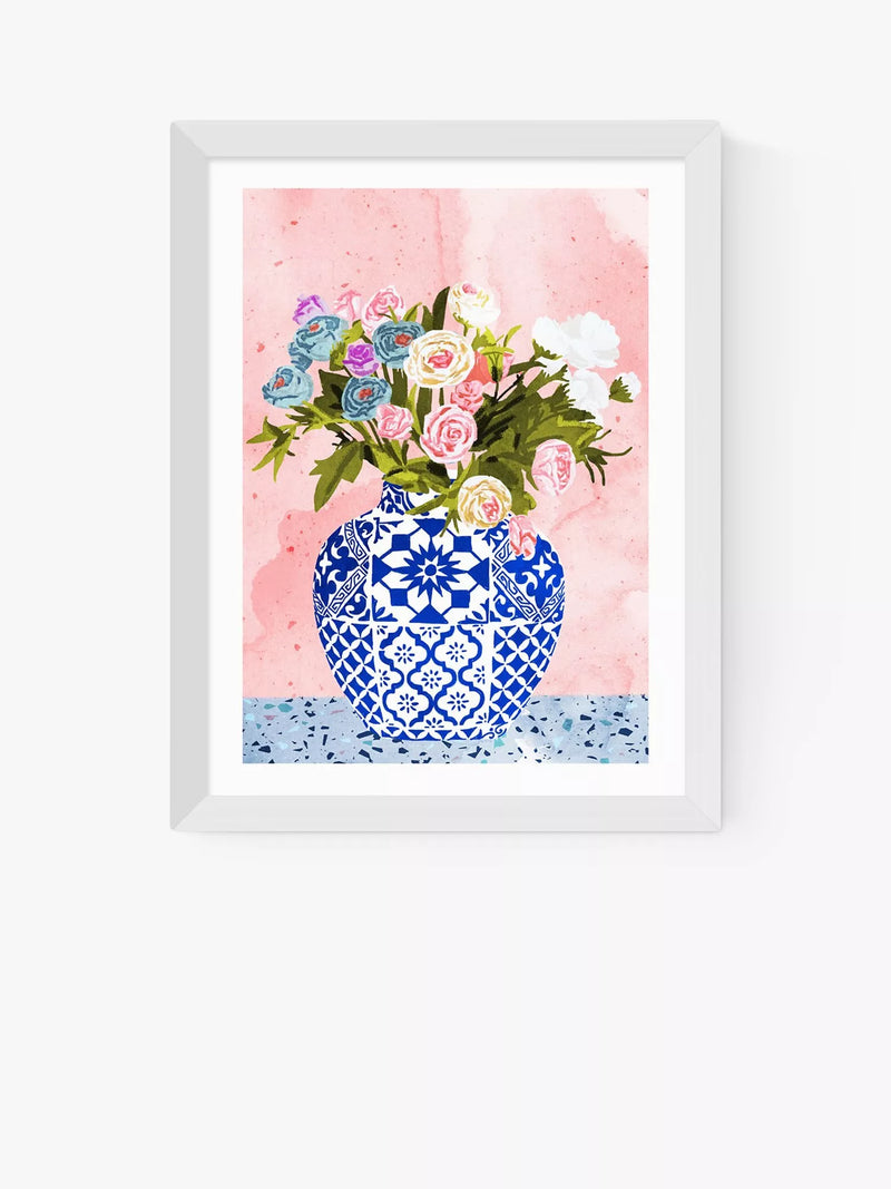 EAST END PRINTS 83 Oranges Ceramic Planter Framed Print 25x30cm