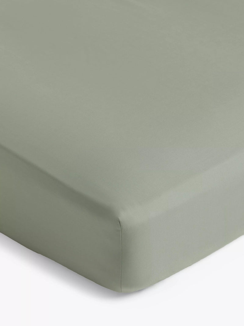 John Lewis Crisp & Fresh Egyptian Cotton Percale 200 Thread Count Fitted Sheet Double