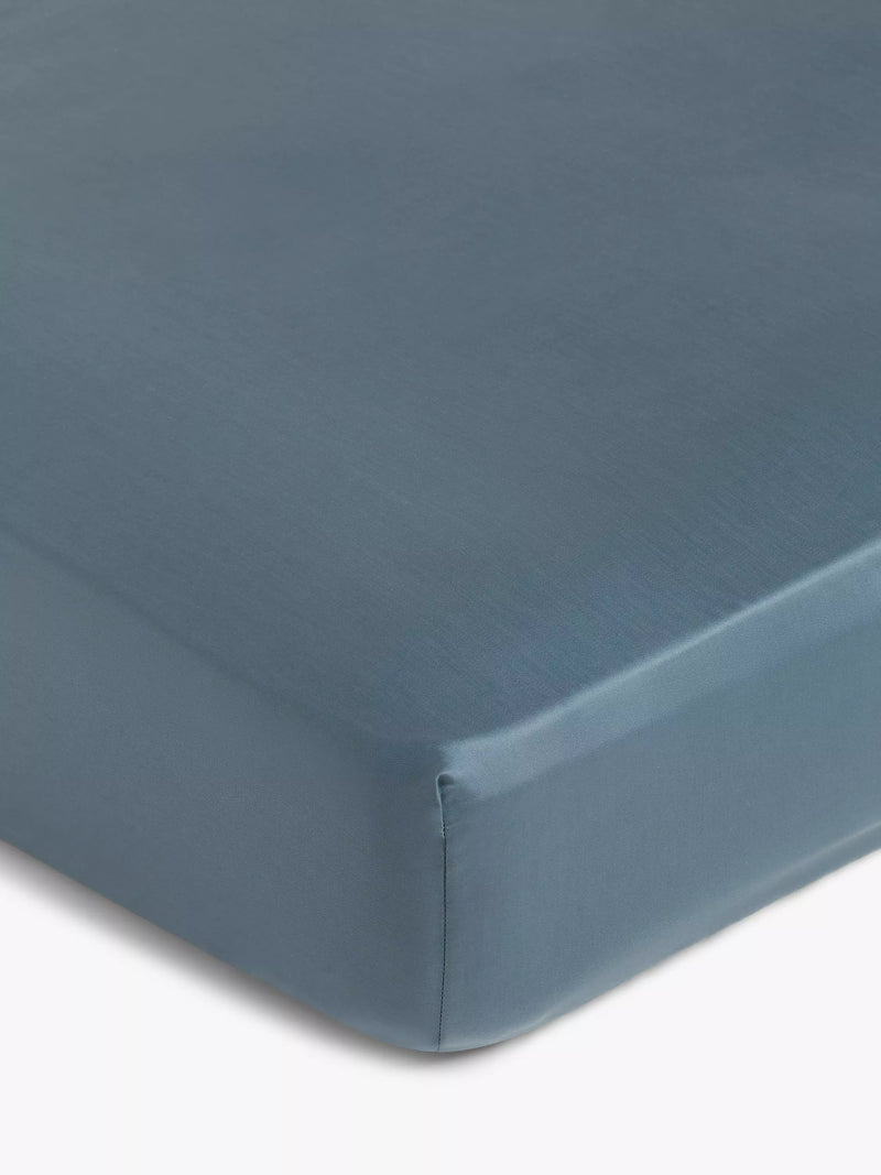 John Lewis Temperature Balance Cotton Sateen 400 Thread Count Fitted Sheet Double