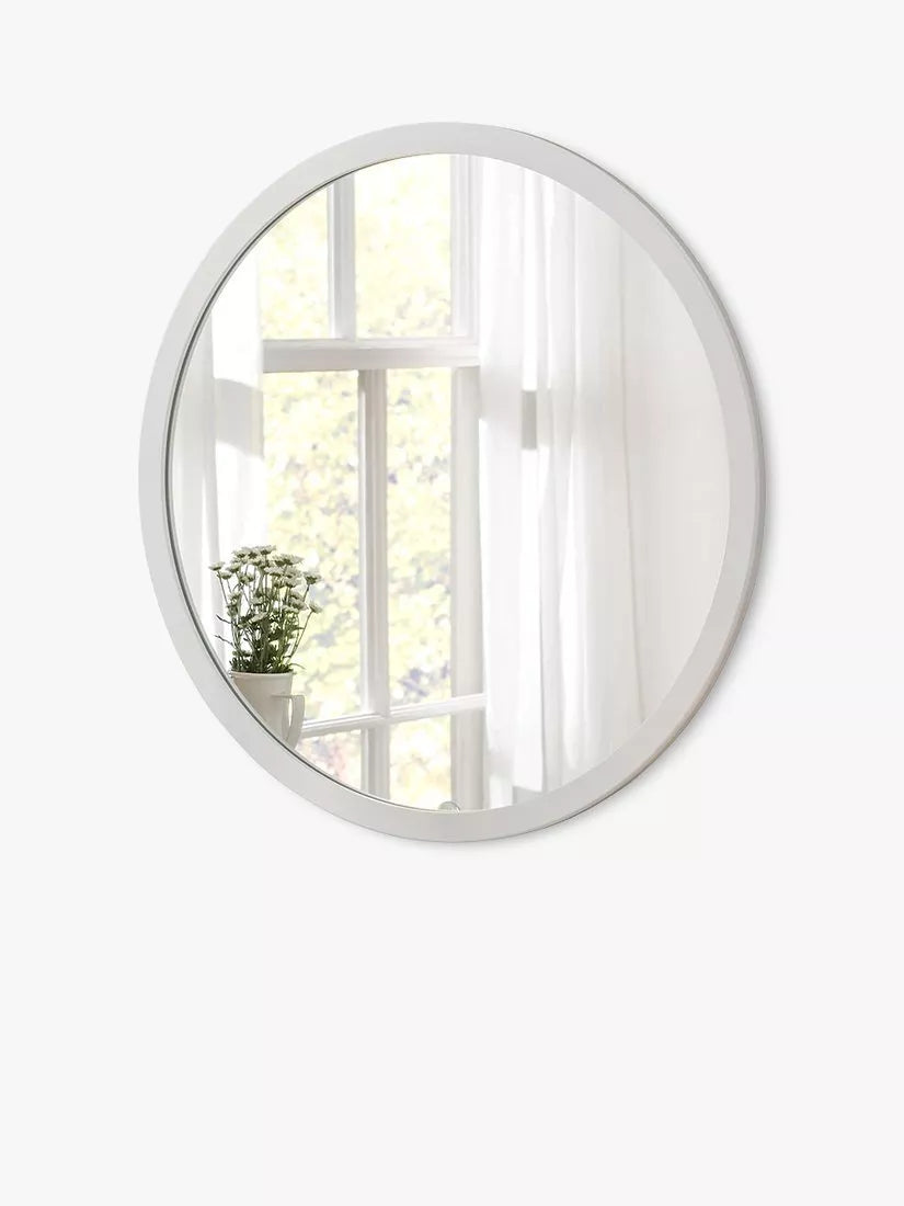 Yearn round wood frame wall mirror, imported from the UK