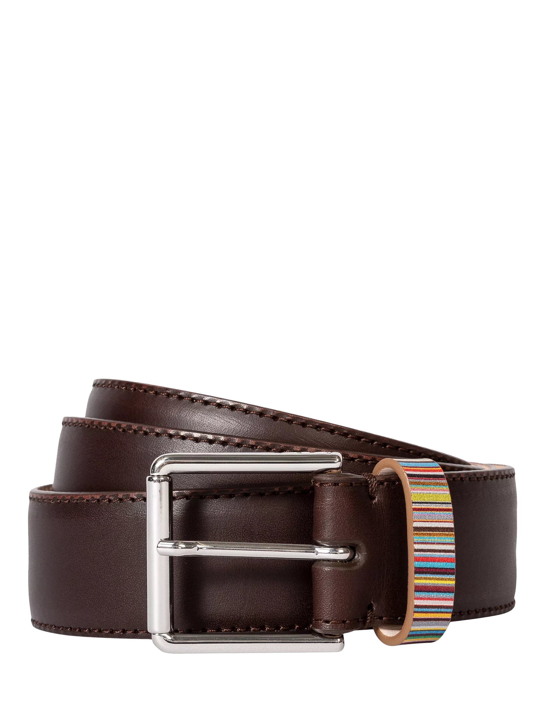 Paul Smith multicoloured stripe leather belt (British brand)