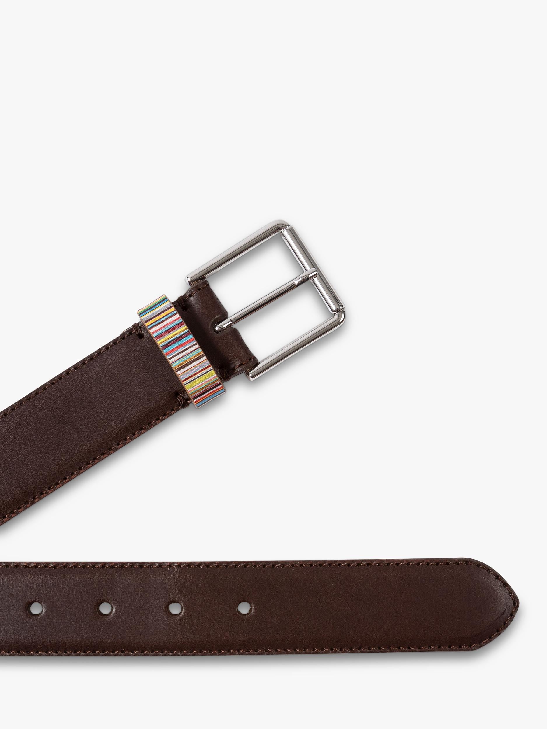 Paul Smith multicoloured stripe leather belt (British brand)