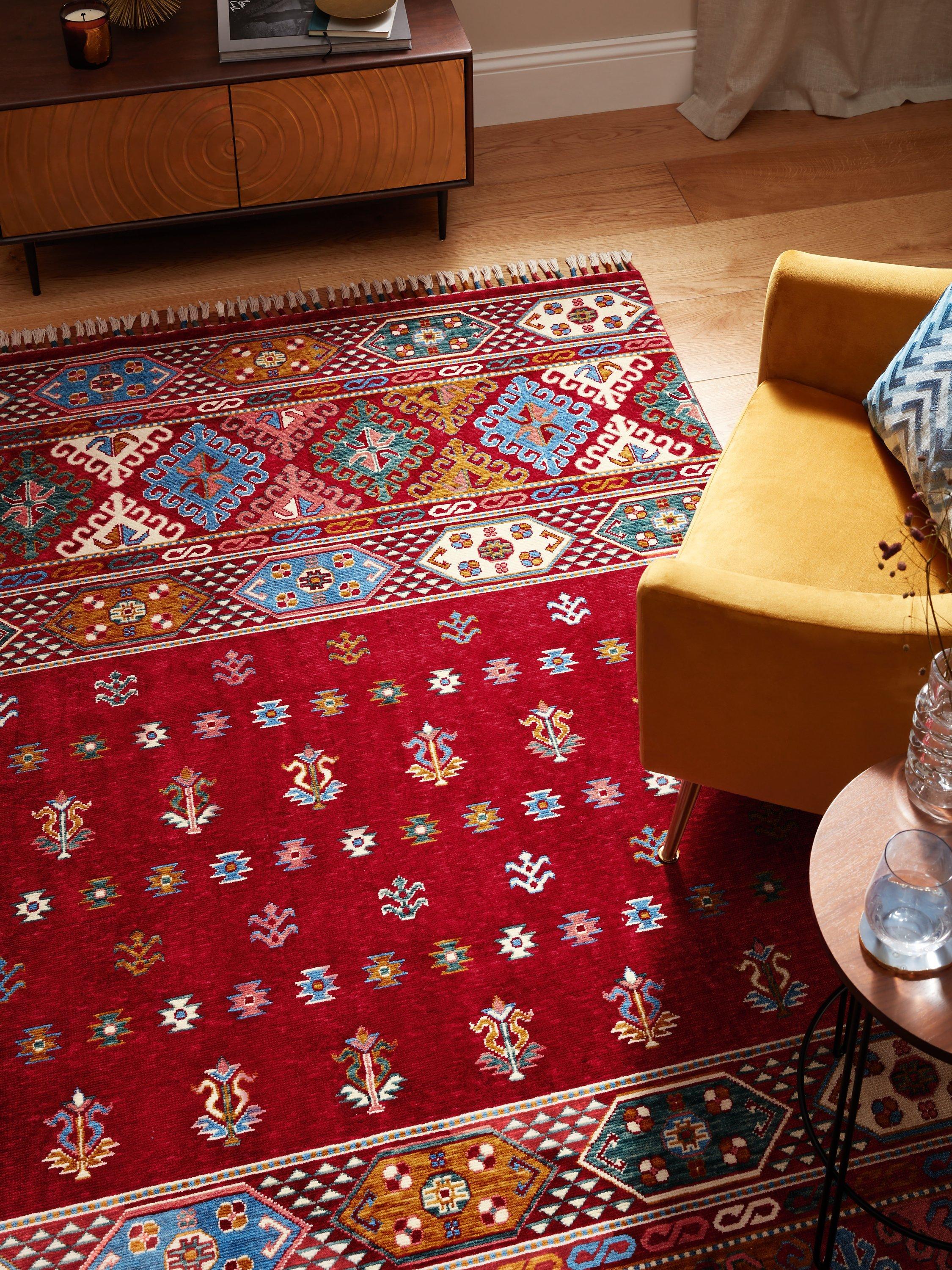 Gooch Luxury Khurjeen rug geometric wool viscose, UK version