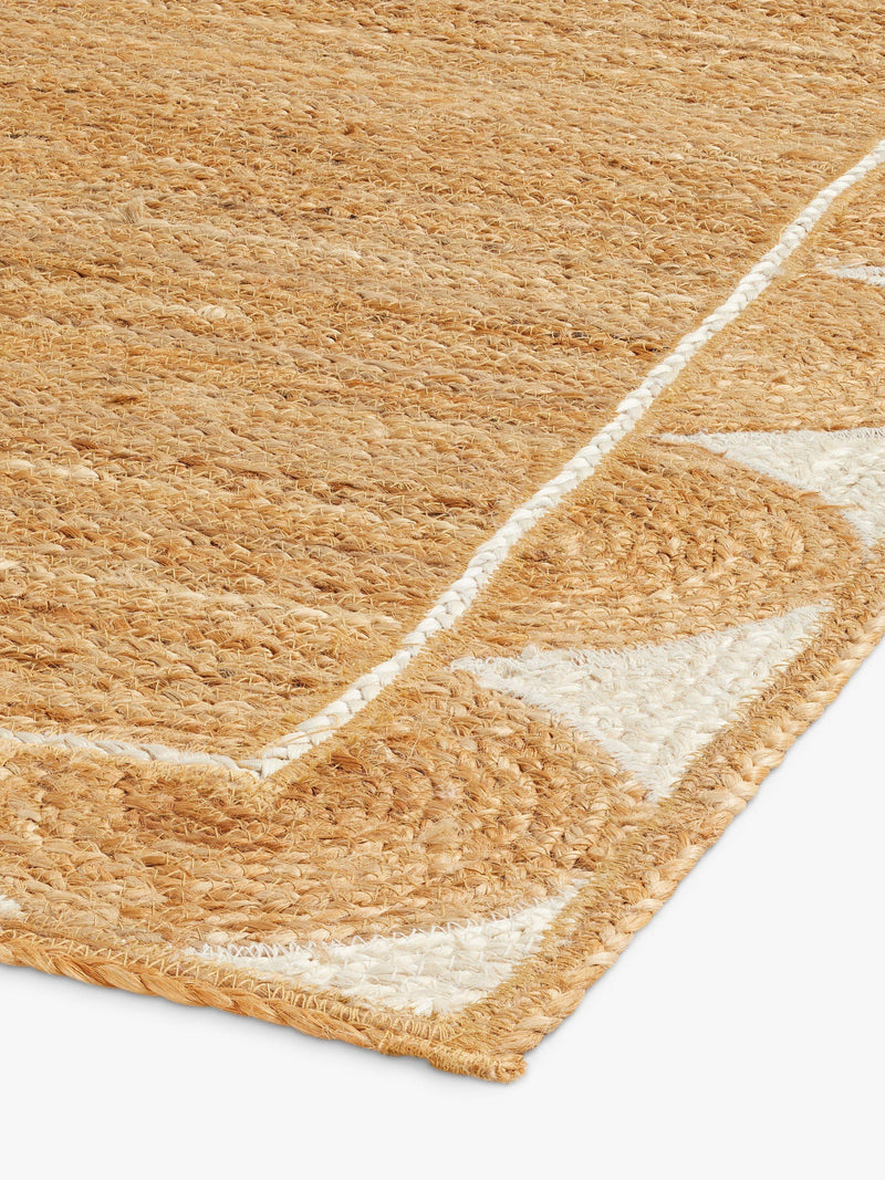 John Lewis hand loomed scalloped jute rug 240x70cm - British product