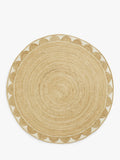 John Lewis hand loomed scalloped jute rug 240x70cm - British product