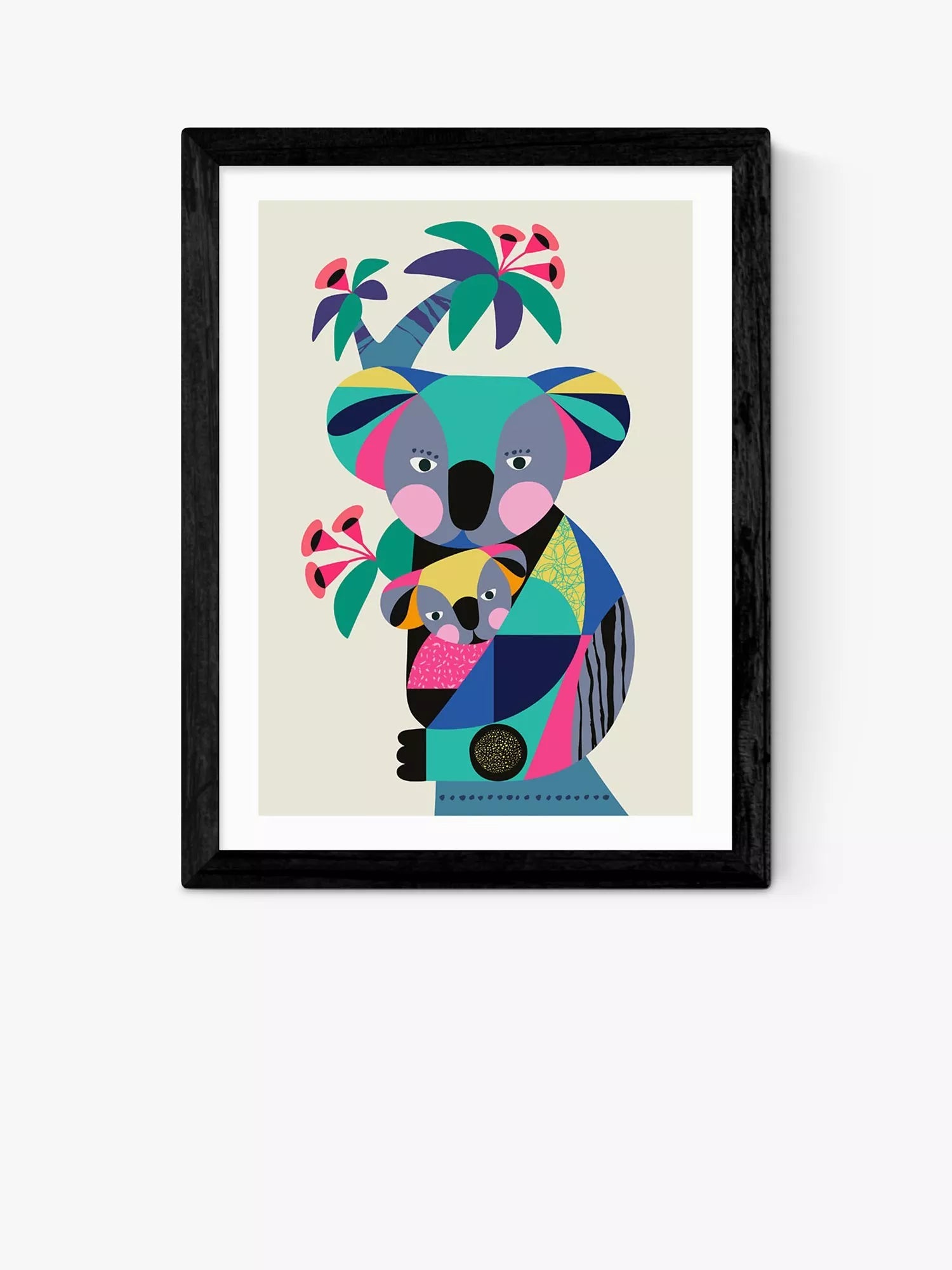 East End Prints Rachel Lee 'Baby Koala with Mum' Framed Print 40x50cm