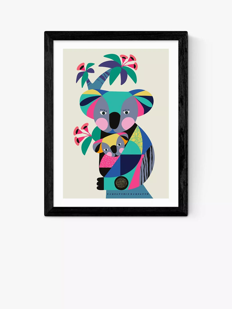 East End Prints Rachel Lee 'Baby Koala with Mum' Framed Print 40x50cm