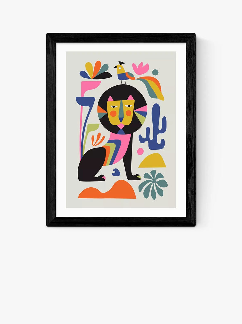 East End Prints 'Black Lion' framed print 30x40cm (British brand)
