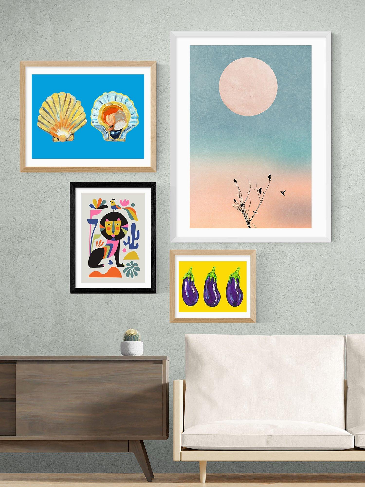 East End Prints 'Black Lion' framed print 30x40cm (British brand)