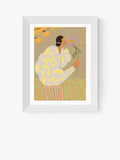 EAST END PRINTS Arty Guava Flourish Framed Print 25x30cm