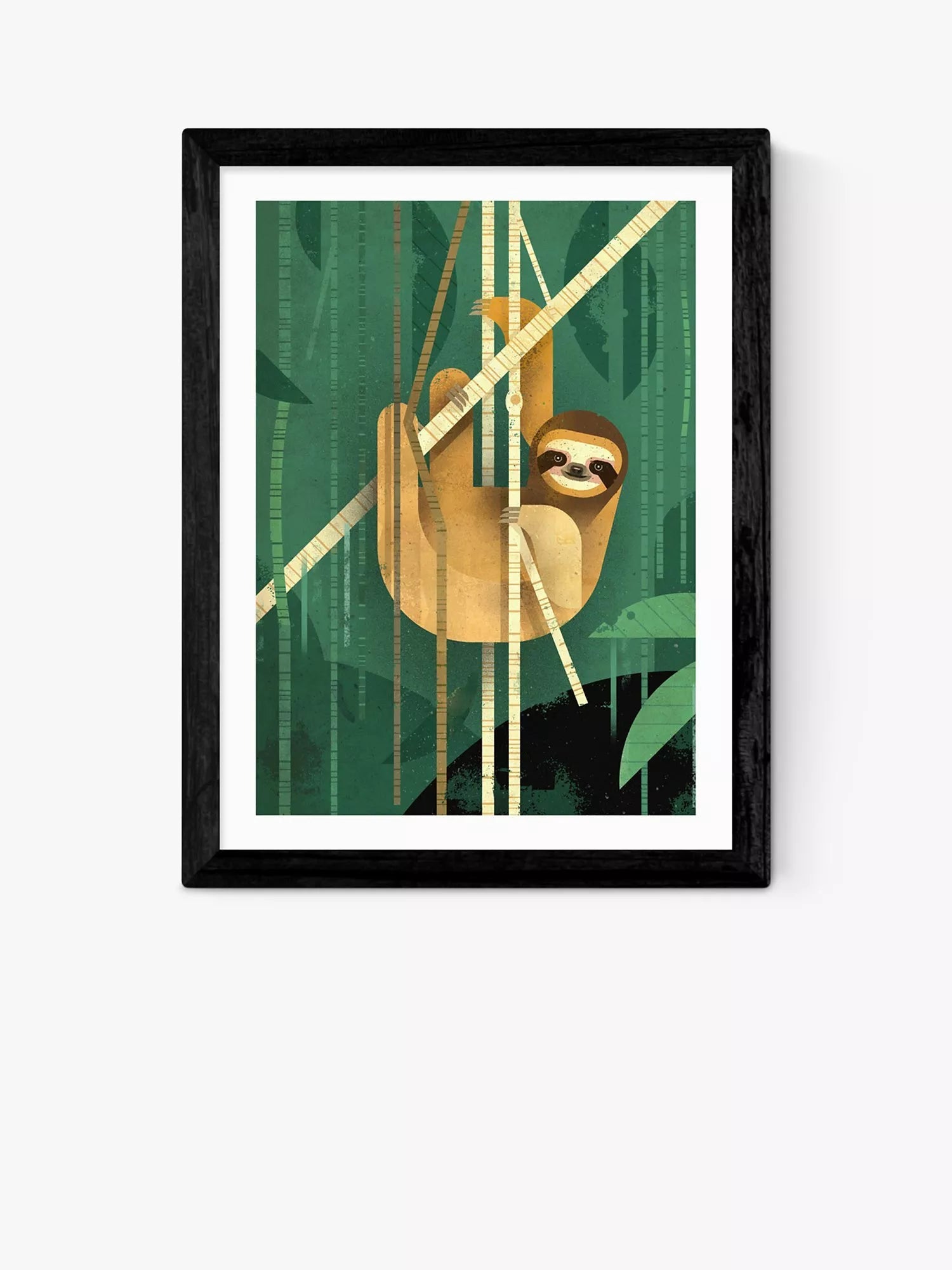 EAST END PRINTS Dieter Braun Sloth Framed Print 60x80cm