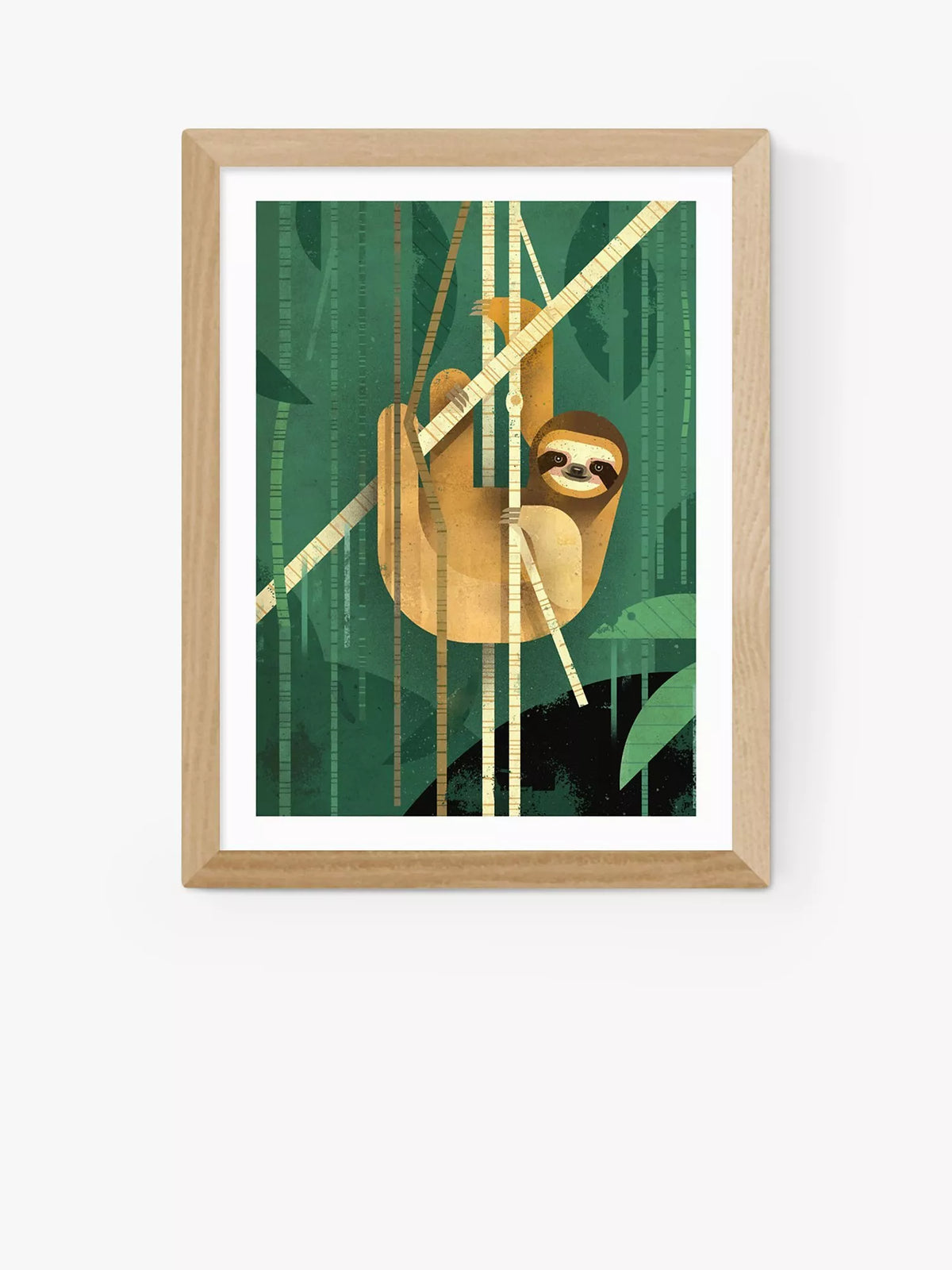 East End Prints framed sloth print Dieter Braun 60x80cm - British product