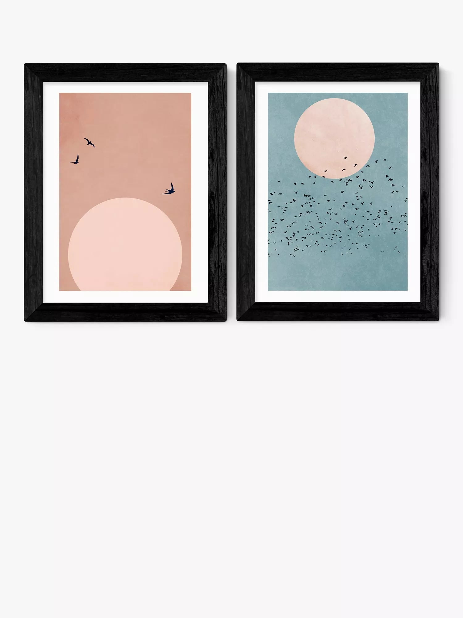 EAST END PRINTS Kubistika Fly Framed Print Set of 2 30x40cm