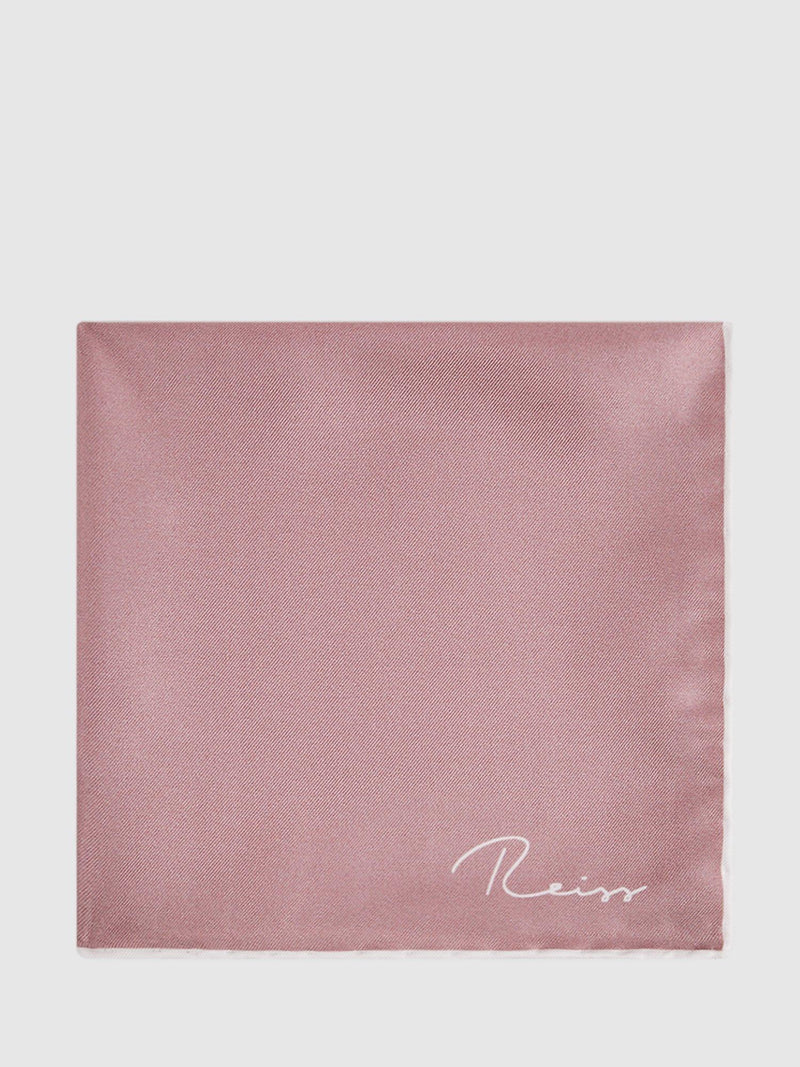 Reiss Ceremony silk pocket square, imported from the UK