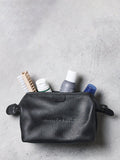 Raging Bull logo leather wash bag (British brand)