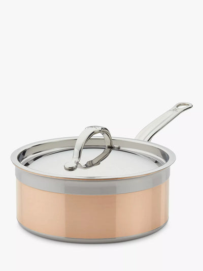 John Lewis Hestan CopperBond Stainless Steel Saucepan & Lid, 1.9L- Buy online at McGrocer
