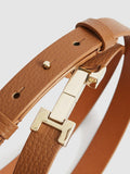 Reiss Hayley skinny leather belt 2cm width, UK version