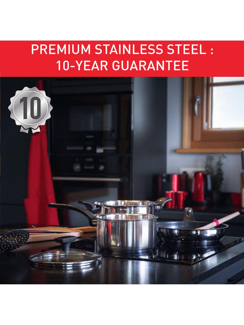 Tefal Emotion stainless steel saucepan (British brand)