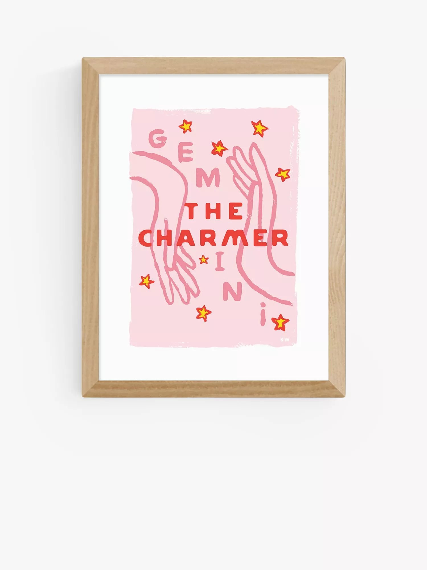EAST END PRINTS Sophie Ward Gemini The Charmer Framed Art Print 25x30cm