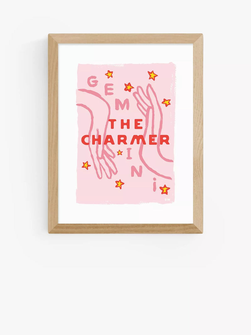 EAST END PRINTS Sophie Ward Gemini The Charmer Framed Art Print 25x30cm