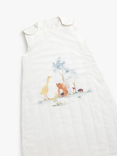 John Lewis Little Animals Baby-Schlafsack, Weiß/Mehrfarbig