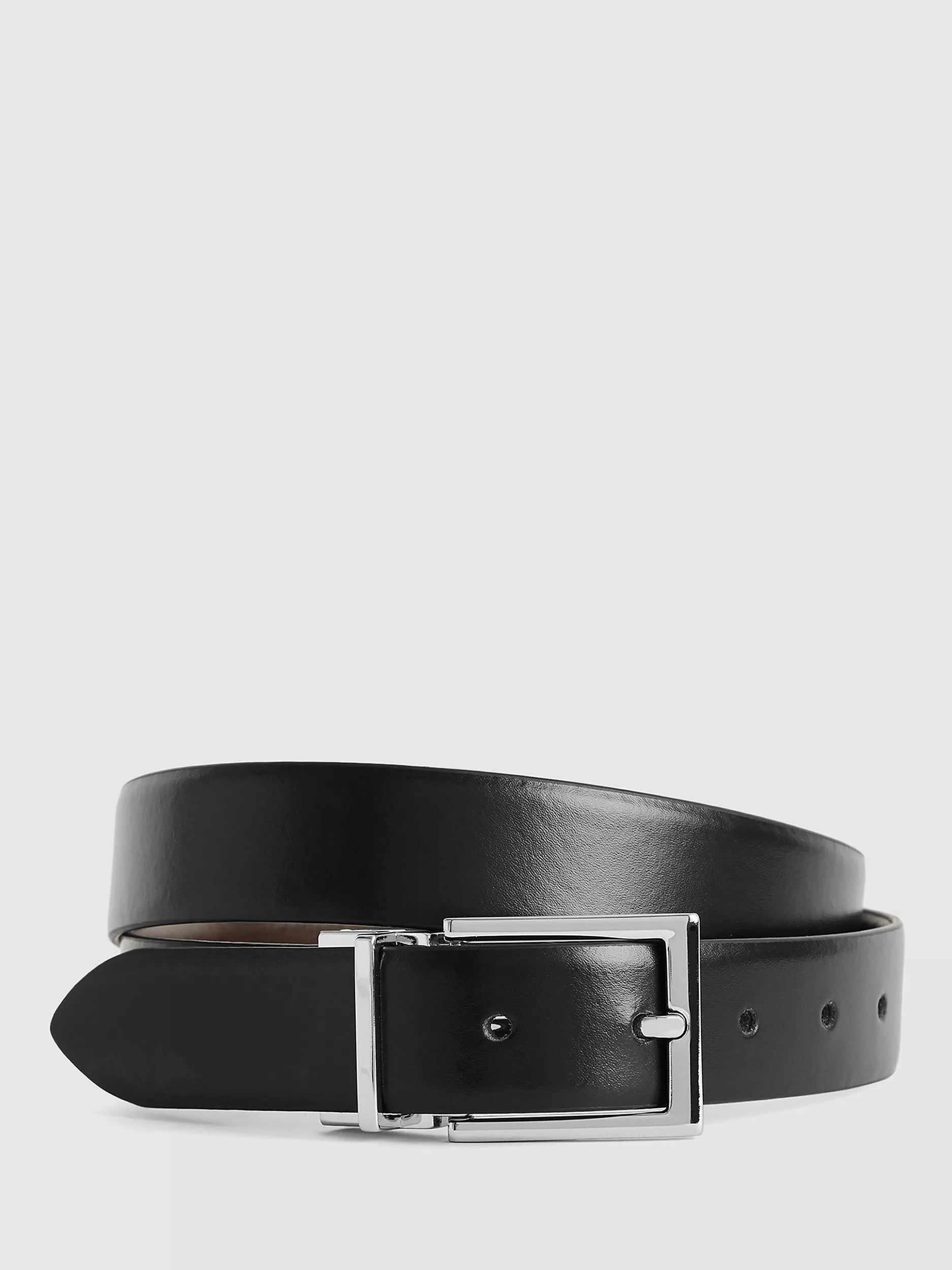 Reiss Ricky reversible leather belt black brown, UK version